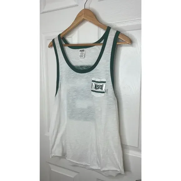 Victoria's Secret PINK Women's Michigan State Spartans MSU Tank Top Size Medium - Picture 4 of 10